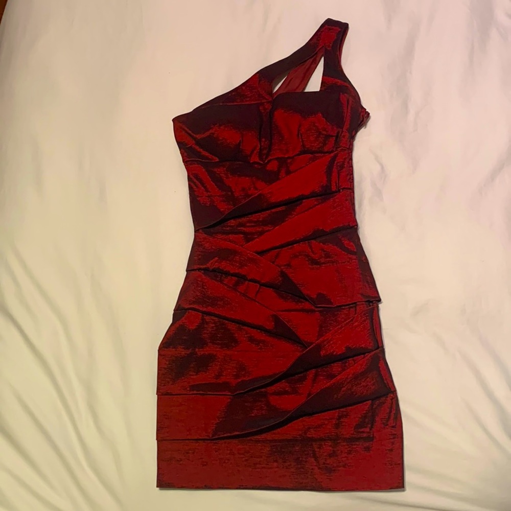 Red cocktail dress